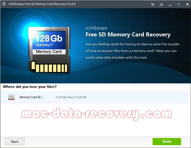 iuweshare mac external drive data recovery wizard